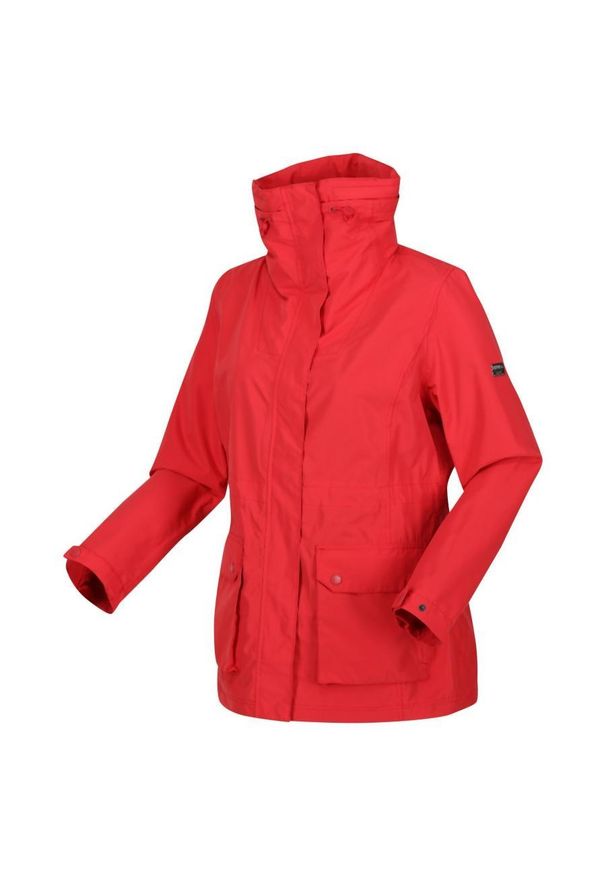 Regatta - Damska kurtka turystyczna przeciwdeszczowa z membraną Novalee. Kolor: czerwony. Sport: turystyka piesza