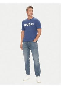 Hugo - HUGO T-Shirt Dulivio 50467556 Niebieski Regular Fit. Kolor: niebieski. Materiał: bawełna