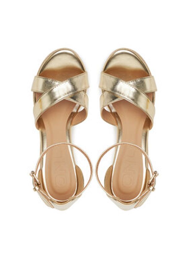 ONLY Shoes Espadryle Onlamelia-18 Pu Foil Wedge 15335554 Złoty. Kolor: złoty. Materiał: skóra