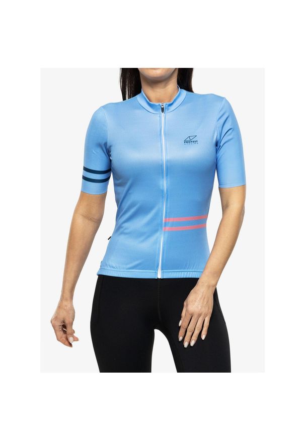Koszulka kolarska damska Protest Prtciclovia Cycling Jersey Short Sleeve. Kolor: czarny, niebieski, wielokolorowy. Materiał: jersey. Sport: kolarstwo