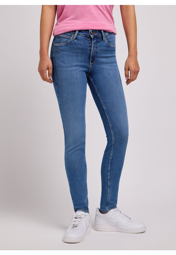 Lee - LEE DAMSKIE SPODNIE JEANSOWE FOREVERFIT INDIGO SPRINGS 112348936 L32S007972