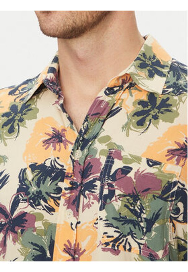 Blend Koszula 20718224 Beżowy Slim Fit. Kolor: beżowy. Materiał: wiskoza