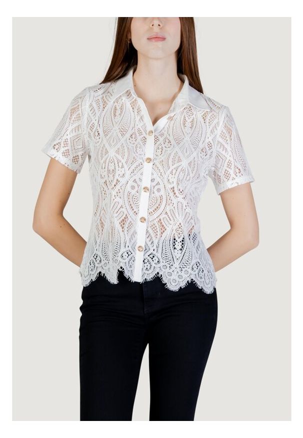 Morgan Koszula 261-DLILA Biały Regular Fit. Kolor: biały. Materiał: bawełna