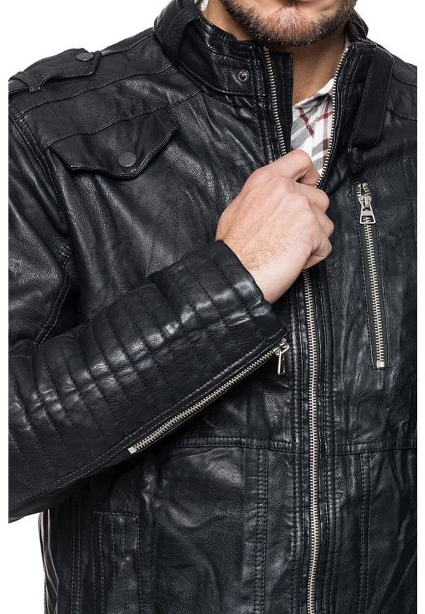 Tom Tailor - KURTKA SKÓRZANA TOM TAILOR LEATHER LOOK BIKER JACKET 3721883.00.12 COL. 2578 SSN 5040