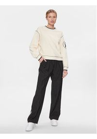 TOMMY HILFIGER - Tommy Hilfiger Spodnie materiałowe Relaxed Straight Pinstripe Pant WW0WW40513 Czarny Straight Fit. Kolor: czarny. Materiał: syntetyk #2