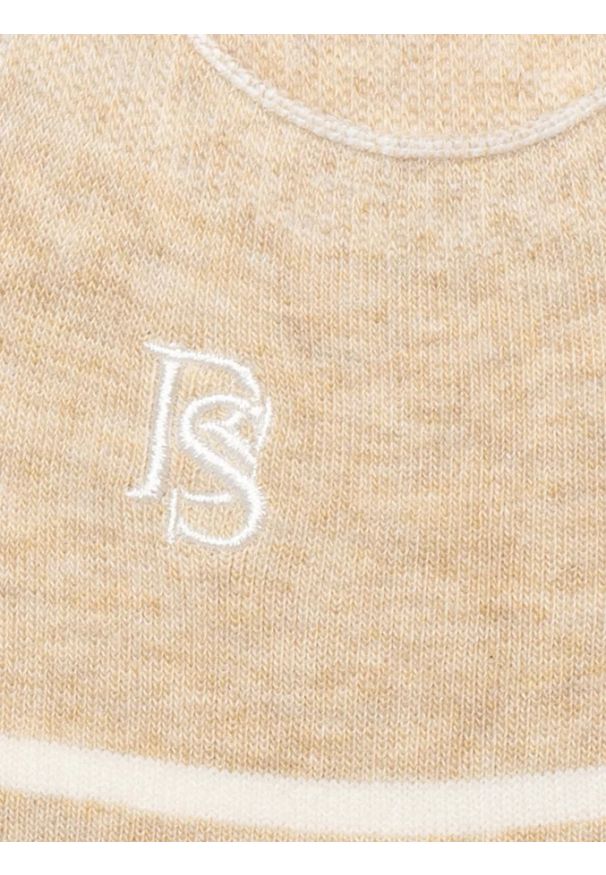 Big-Star - Stopki damskie bawełniane beżowe Nastka 801. Kolor: beżowy. Materiał: bawełna. Wzór: aplikacja, haft