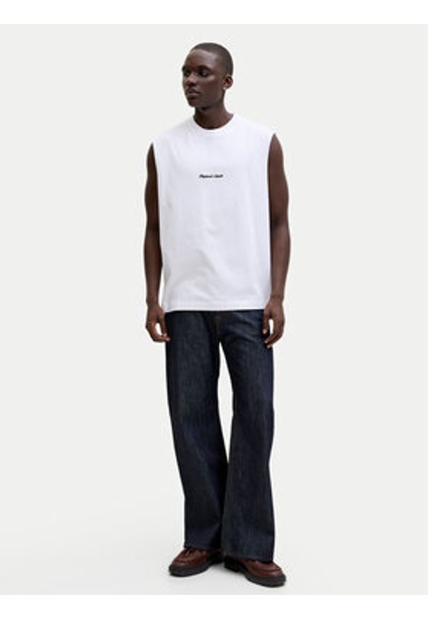Jack & Jones Tank top Norrebro Emb 12292009 Biały Regular Fit. Kolor: biały. Materiał: bawełna