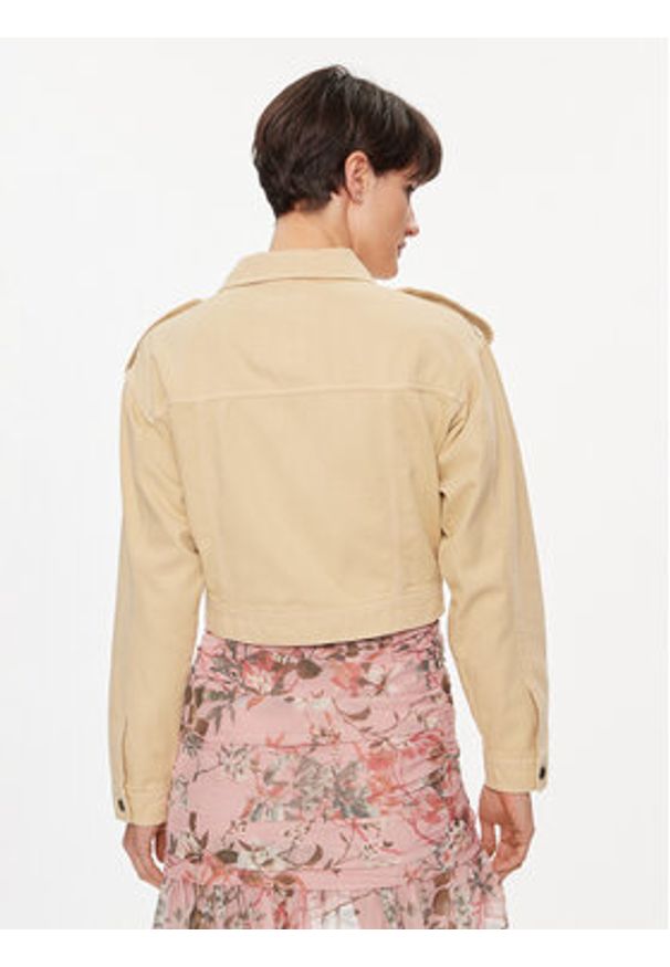 Pepe Jeans Kurtka przejściowa Samantha PL402363 Beżowy Regular Fit. Kolor: beżowy. Materiał: bawełna