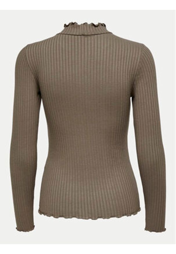 JDY Bluzka Fransiska 15228065 Brązowy Slim Fit. Kolor: brązowy. Materiał: wiskoza