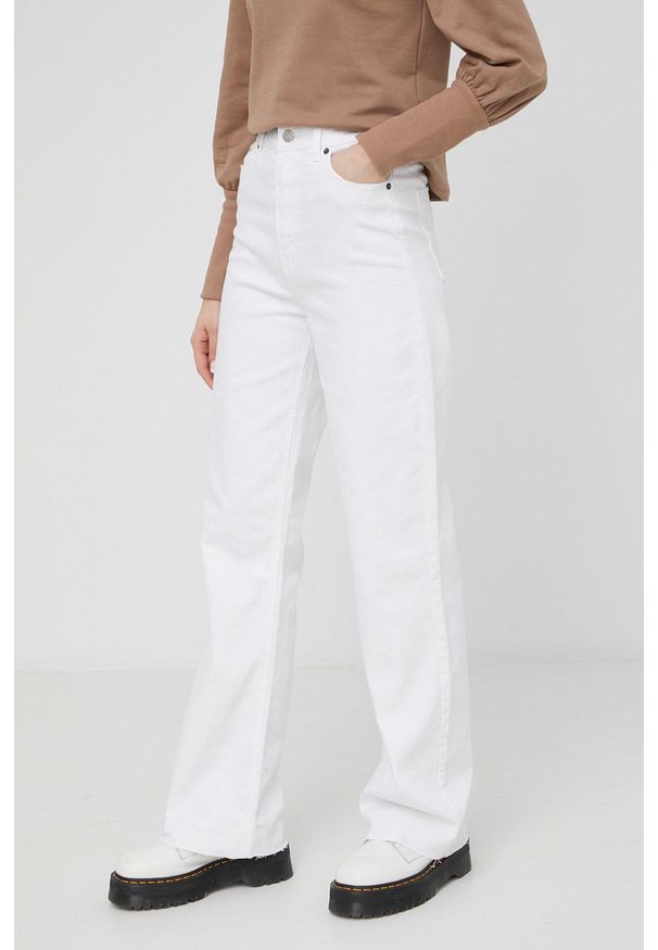 only - Only jeansy Camile Wide damskie high waist. Stan: podwyższony. Kolor: biały