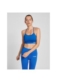 Damski usztywniany biustonosz sportowy Hummel MT Chipo. Kolor: niebieski. Sport: fitness