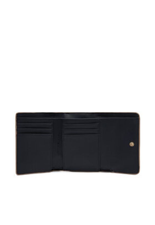 TOMMY HILFIGER - Tommy Hilfiger Duży Portfel Damski Th Distinct Trifold Wallet Mono AW0AW17257 Brązowy. Kolor: brązowy. Materiał: skóra