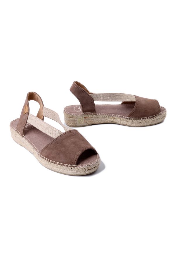 Toni Pons - TONI PONS ELLA taupe, espadryle damskie. Kolor: beżowy. Materiał: skóra. Obcas: na koturnie