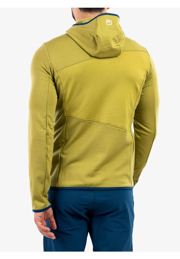 ORTOVOX - Bluza trekkingowa męska Ortovox Fleece Grid Hoody. Kolor: żółty
