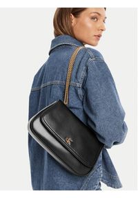 Calvin Klein Torebka Ck Convertible Chain Medium Bag LV04F3171G Czarny. Kolor: czarny. Materiał: skórzane