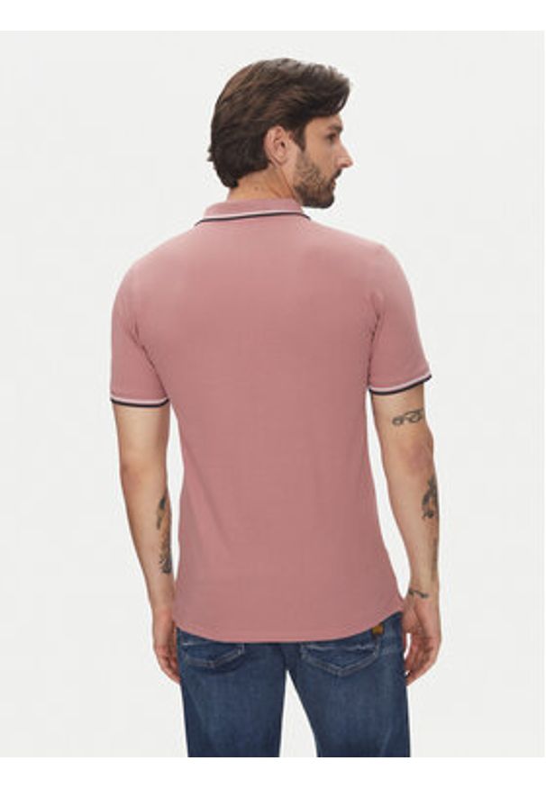 Lindbergh Polo 30-404010 Różowy Relaxed Fit. Typ kołnierza: polo. Kolor: różowy. Materiał: bawełna