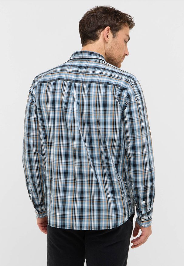 Męska Koszula Mustang Style Chester Poplin multi check blue 1016958 12783