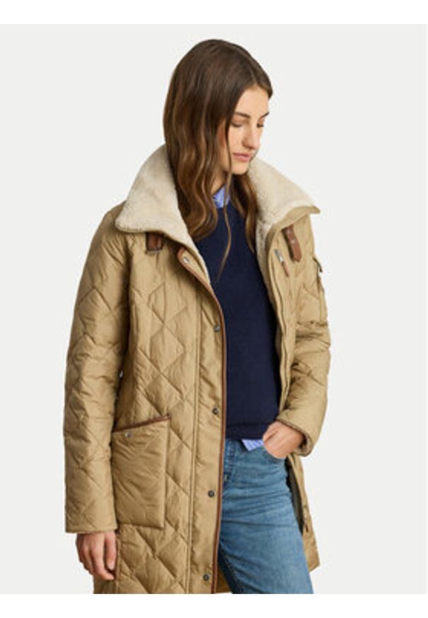 Lauren Ralph Lauren - LAUREN RALPH LAUREN Kurtka puchowa 297P04107001 Beżowy Regular Fit. Kolor: beżowy. Materiał: syntetyk