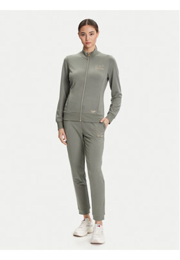 EA7 Emporio Armani Bluza 8NTM43 TJ9RZ U8142 Zielony Regular Fit. Kolor: zielony. Materiał: syntetyk