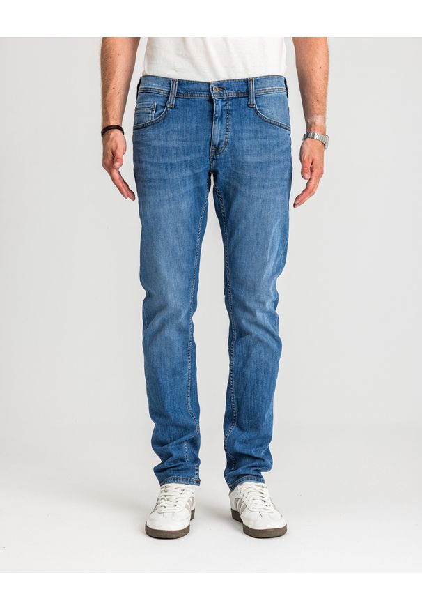 Męskie Spodnie Jeansowe Mustang Style Oregon Tapered Denim Blue 1017123 5000 682