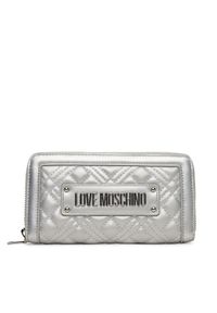 Love Moschino - LOVE MOSCHINO Duży Portfel Damski JC5600PP1MLA196B Srebrny. Kolor: srebrny. Materiał: skóra