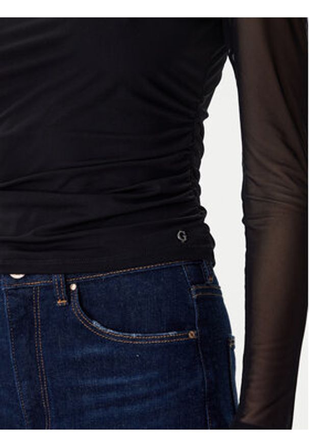 Guess Bluzka W6RP04 KBAH2 Czarny Regular Fit. Kolor: czarny. Materiał: syntetyk