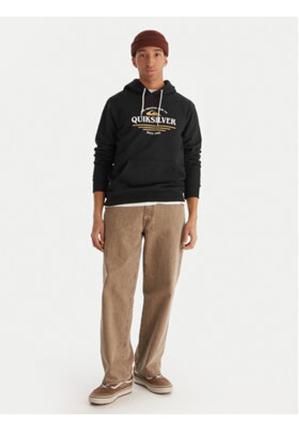 Quiksilver Bluza Screen Fleece Classic EQYFT05137 Czarny Regular Fit. Kolor: czarny. Materiał: syntetyk