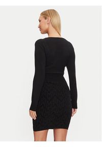 Marciano Guess - Guess Sukienka dzianinowa 4BGK04 5661Z Czarny Bodycon Fit. Kolor: czarny. Materiał: syntetyk. Typ sukienki: bodycon #4