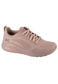 skechers - Buty do chodzenia damskie Skechers Bobs Squad Chaos. Zapięcie: sznurówki. Kolor: beżowy. Materiał: syntetyk, materiał. Szerokość cholewki: normalna. Model: Skechers Sport. Sport: turystyka piesza