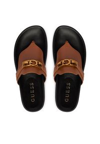 Guess Japonki FLJFRR LEA03 Brązowy jasny. Kolor: brązowy. Materiał: skóra #6