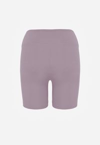 Renee - Fioletowe Szorty Kolarki High Waist Marerila. Okazja: na co dzień. Stan: podwyższony. Kolor: fioletowy. Długość: krótkie. Styl: sportowy, casual #2