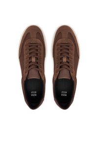 BOSS Sneakersy Kieran 50567947 Brązowy. Kolor: brązowy. Materiał: skóra, zamsz #3