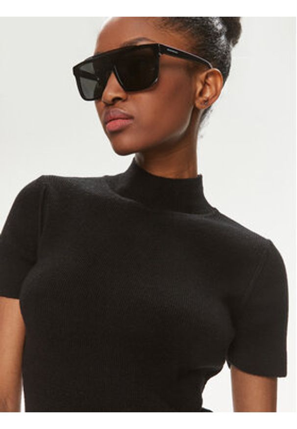 Pinko Sweter Capriolo 102124 A1A7 Czarny Regular Fit. Kolor: czarny. Materiał: wiskoza, wełna