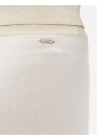 Liu Jo Sport Spodnie dzianinowe TA4052 MS005 Écru Bootcut Fit. Materiał: syntetyk. Styl: sportowy #3