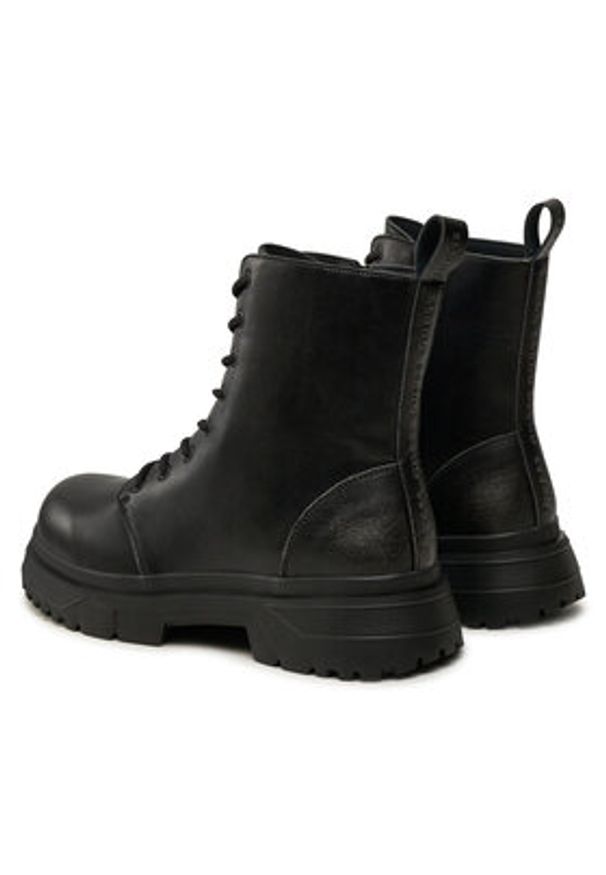 Guess Trapery Palermo Boot FMFPAL ELE11 Czarny. Kolor: czarny. Materiał: skóra