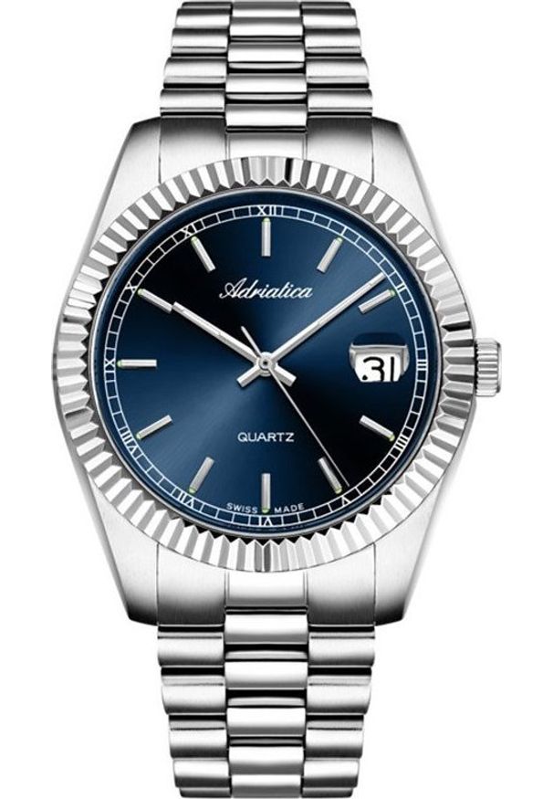 Zegarek Adriatica Zegarek męski Adriatica A1090.5115Q srebrny. Kolor: srebrny