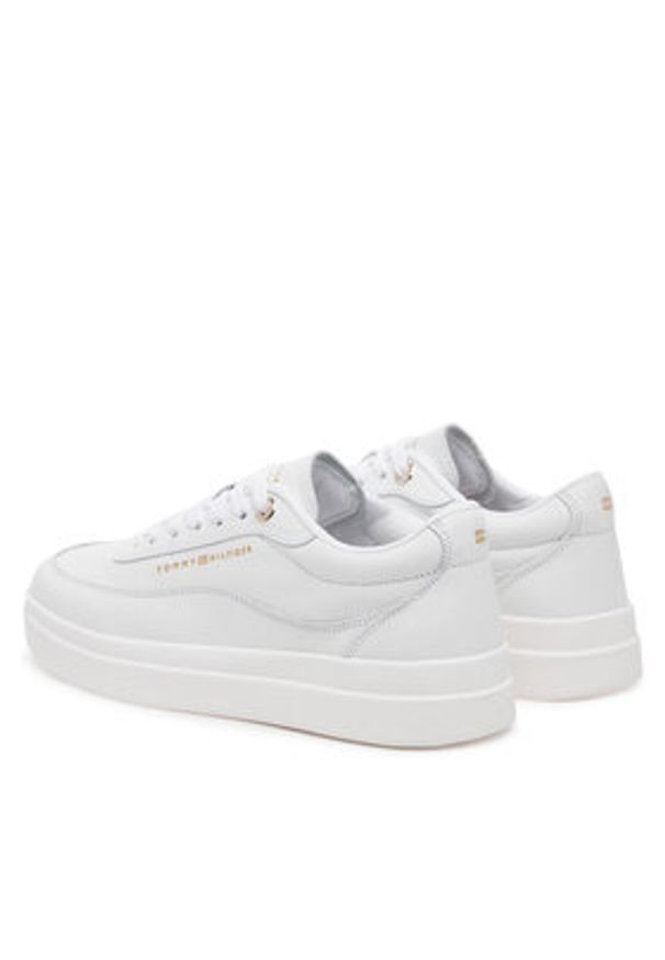 TOMMY HILFIGER - Tommy Hilfiger Sneakersy Modern Court Sneaker Lthr FW0FW08800 Biały. Kolor: biały. Materiał: skóra