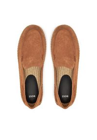 BOSS Espadryle Madeira Slon 50541781 Brązowy. Kolor: brązowy. Materiał: zamsz, skóra