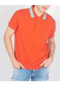 Invicta Koszulka Polo | 4452240 / U | Mężczyzna | Pomarańczowy. Okazja: na co dzień. Typ kołnierza: polo. Kolor: pomarańczowy. Materiał: bawełna. Długość rękawa: krótki rękaw. Wzór: aplikacja. Styl: klasyczny, casual