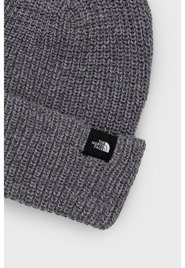 The North Face - Czapka. Kolor: szary. Materiał: dzianina, materiał