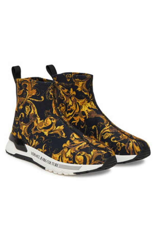 Versace Jeans Couture Botki 79VA3SA4 Czarny. Kolor: czarny. Materiał: materiał