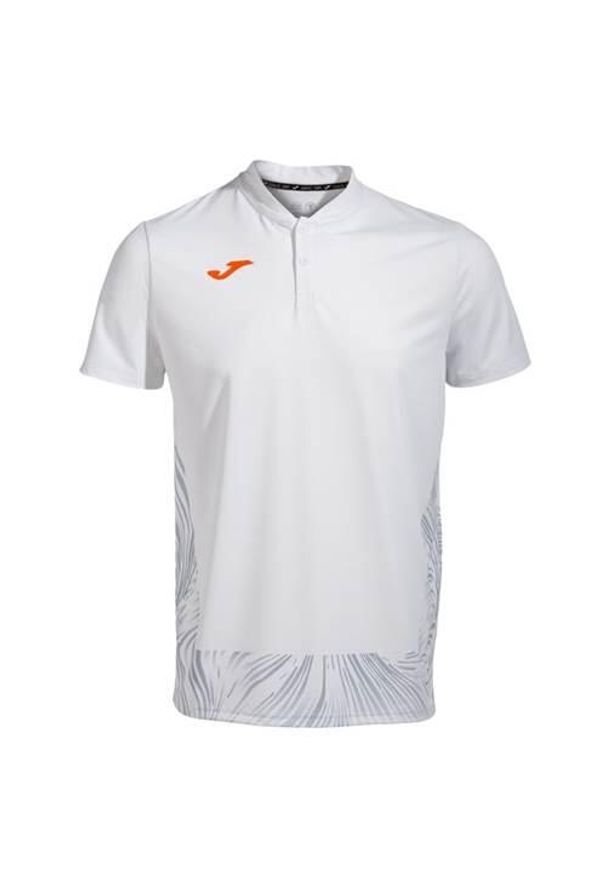 Koszulka treningowa męska Joma Challenge. Typ kołnierza: polo. Kolor: biały. Materiał: poliester. Sport: tenis