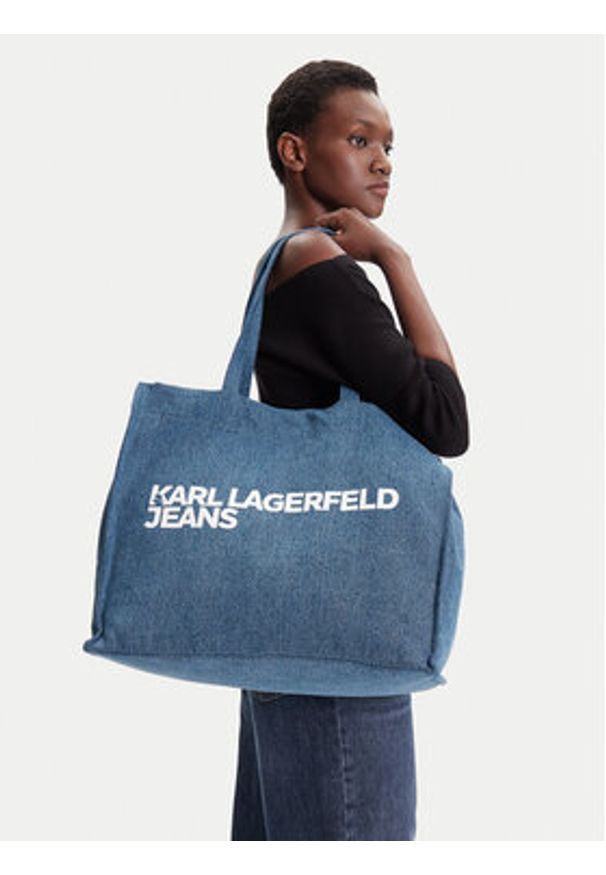 Karl Lagerfeld Jeans Torebka A3W50069 Niebieski. Kolor: niebieski