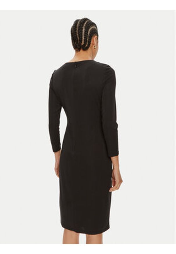 Lauren Ralph Lauren Sukienka codzienna 250898916001 Czarny Slim Fit. Okazja: na co dzień. Kolor: czarny. Materiał: syntetyk. Typ sukienki: proste. Styl: casual