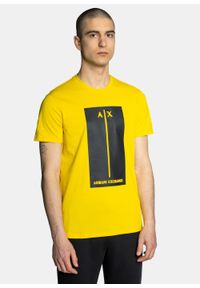 Koszulka męska żółta Armani Exchange 3LZTBS ZJBVZ 1683. Kolor: żółty
