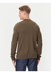 Marc O'Polo Denim Sweter 5000007280 Brązowy Regular Fit. Typ kołnierza: polo. Kolor: brązowy. Materiał: wełna #3