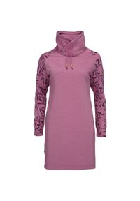 YOA - Sukienka/bluza damska LOAP Ebnera, różowa, L. Kolor: różowy. Materiał: bawełna, poliester. Długość rękawa: raglanowy rękaw. Typ sukienki: sportowe. Styl: sportowy