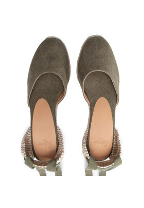 Castañer Espadryle Carina/6/002 21644-414 Zielony. Kolor: zielony. Materiał: materiał