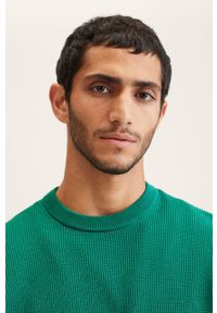 Mango Man sweter bawełniany Cocoa męski kolor zielony lekki. Okazja: na co dzień. Kolor: zielony. Materiał: bawełna. Styl: casual #6