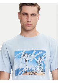 Jack & Jones T-Shirt Colton 12268438 Błękitny Standard Fit. Kolor: niebieski. Materiał: bawełna #6